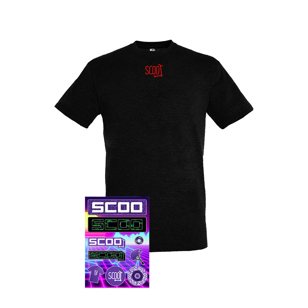 «SCOO RED» T-Shirt - Black